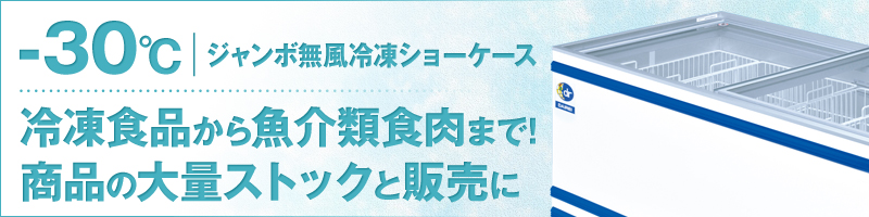 30℃】ダイレイ・ジャンボ無風冷凍ショーケース | 超低温冷凍庫・冷凍